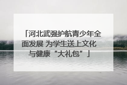 河北武强护航青少年全面发展 为学生送上文化与健康“大礼包”