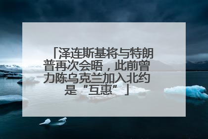 泽连斯基将与特朗普再次会晤，此前曾力陈乌克兰加入北约是“互惠”