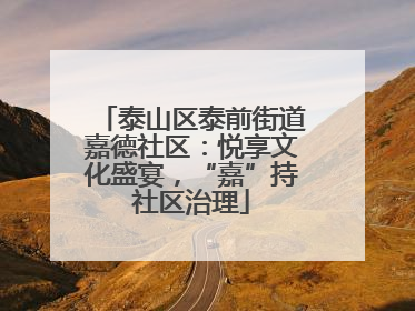 泰山区泰前街道嘉德社区：悦享文化盛宴，“嘉”持社区治理