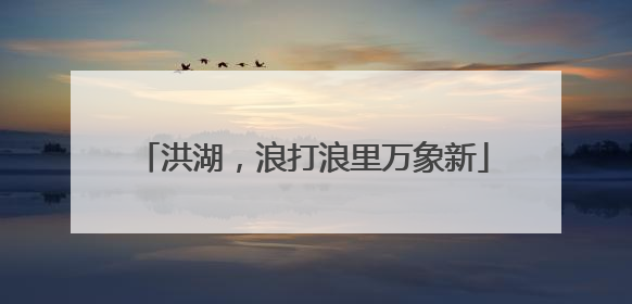 洪湖，浪打浪里万象新