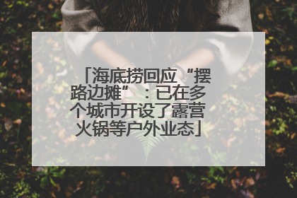 海底捞回应“摆路边摊”：已在多个城市开设了露营火锅等户外业态