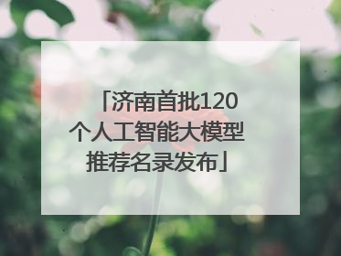 济南首批120个人工智能大模型推荐名录发布