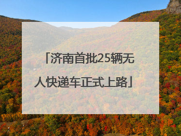 济南首批25辆无人快递车正式上路