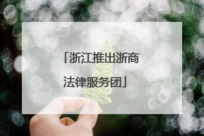 浙江推出浙商法律服务团