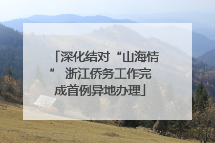 深化结对“山海情” 浙江侨务工作完成首例异地办理