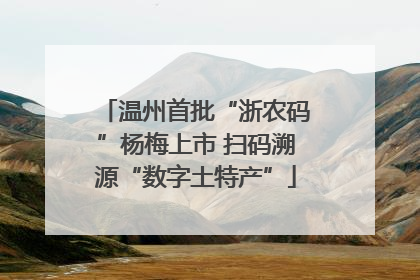 温州首批“浙农码”杨梅上市 扫码溯源“数字土特产”