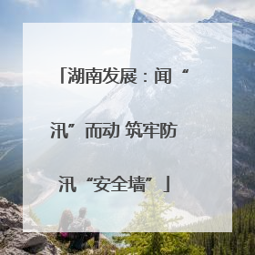 湖南发展：闻“汛”而动 筑牢防汛“安全墙”