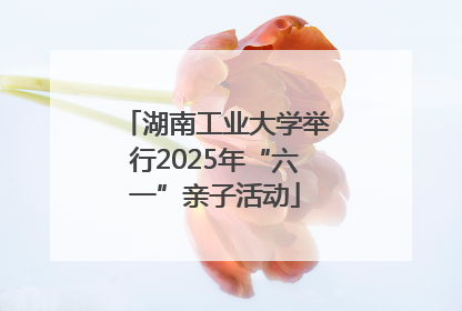 湖南工业大学举行2025年“六一”亲子活动