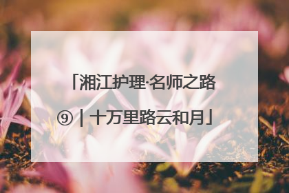湘江护理·名师之路⑨｜十万里路云和月