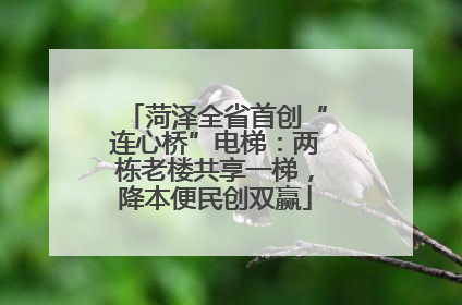 菏泽全省首创“连心桥”电梯：两栋老楼共享一梯，降本便民创双赢