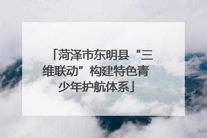 菏泽市东明县“三维联动”构建特色青少年护航体系