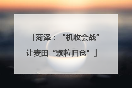 菏泽：“机收会战”让麦田“颗粒归仓”
