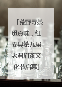 荒野寻茶觅真味，红安县第九届老君眉茶文化节启幕