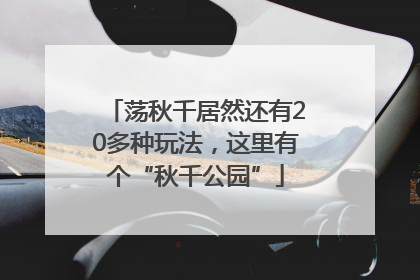 荡秋千居然还有20多种玩法，这里有个“秋千公园”