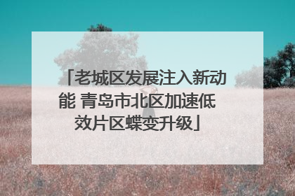 老城区发展注入新动能 青岛市北区加速低效片区蝶变升级