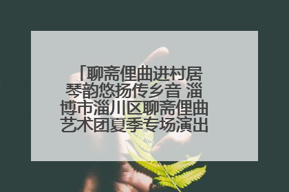 聊斋俚曲进村居 琴韵悠扬传乡音 淄博市淄川区聊斋俚曲艺术团夏季专场演出在杏园子村举行