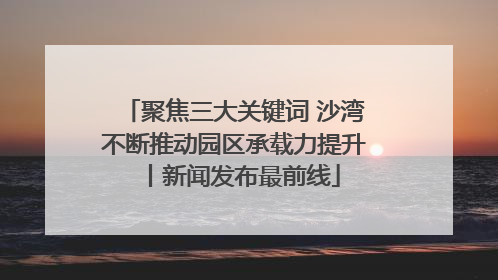 聚焦三大关键词 沙湾不断推动园区承载力提升丨新闻发布最前线