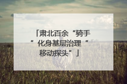 肃北百余“骑手”化身基层治理“移动探头”