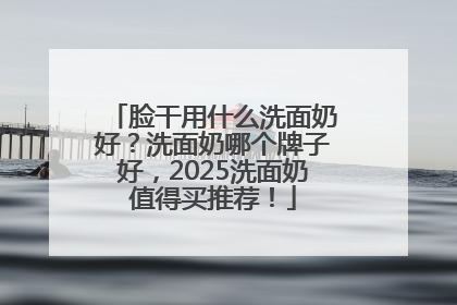 脸干用什么洗面奶好？洗面奶哪个牌子好，2025洗面奶值得买推荐！