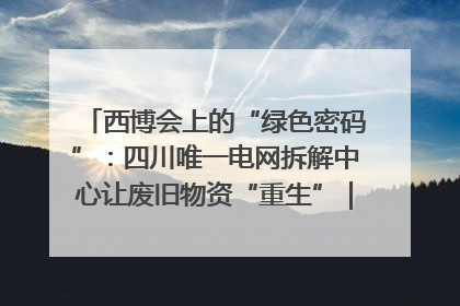 西博会上的“绿色密码”：四川唯一电网拆解中心让废旧物资“重生”｜西博寻“新”记
