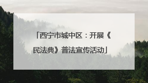 西宁市城中区：开展《民法典》普法宣传活动