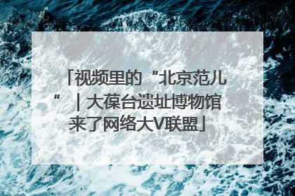 视频里的“北京范儿”｜大葆台遗址博物馆来了网络大V联盟