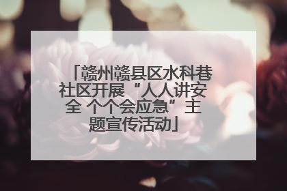 赣州赣县区水科巷社区开展“人人讲安全 个个会应急”主题宣传活动