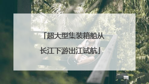 超大型集装箱船从长江下游出江试航