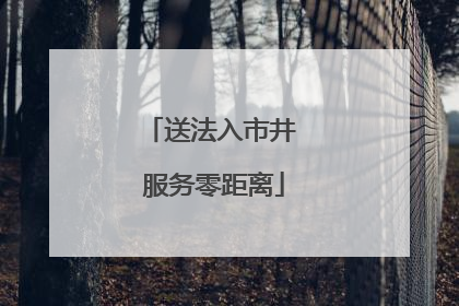 送法入市井 服务零距离