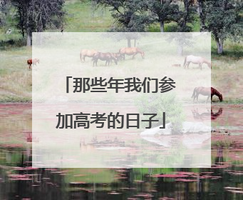 那些年我们参加高考的日子