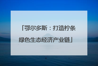 鄂尔多斯：打造柠条绿色生态经济产业链