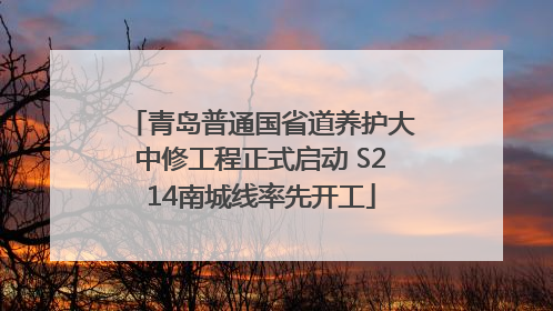青岛普通国省道养护大中修工程正式启动 S214南城线率先开工