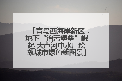 青岛西海岸新区：地下“治污堡垒”崛起 大卢河中水厂绘就城市绿色新图景