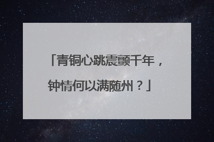 青铜心跳震颤千年，钟情何以满随州？
