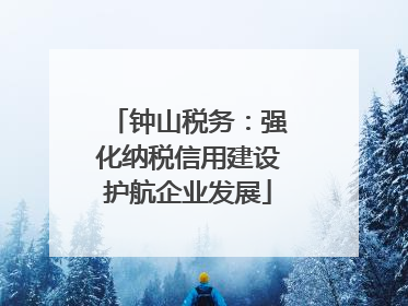 钟山税务：强化纳税信用建设护航企业发展