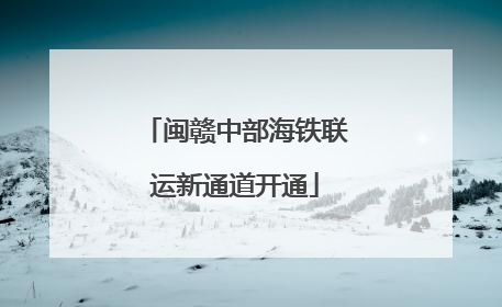 闽赣中部海铁联运新通道开通
