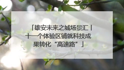雄安未来之城场景汇丨十一个体验区铺就科技成果转化“高速路”