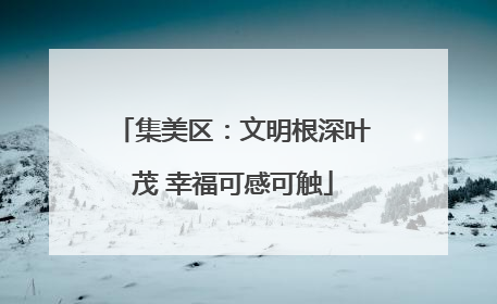 集美区：文明根深叶茂 幸福可感可触