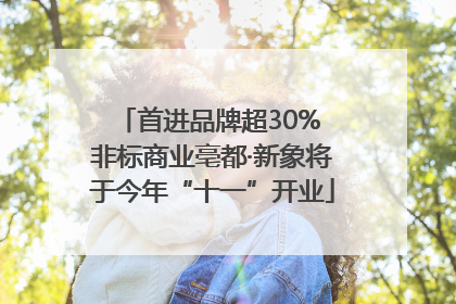 首进品牌超30% 非标商业亳都·新象将于今年“十一”开业