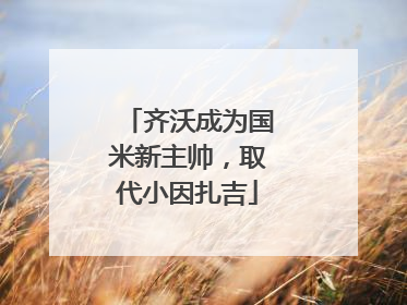 齐沃成为国米新主帅，取代小因扎吉