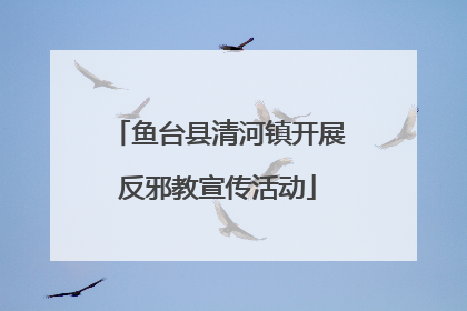 鱼台县清河镇开展反邪教宣传活动