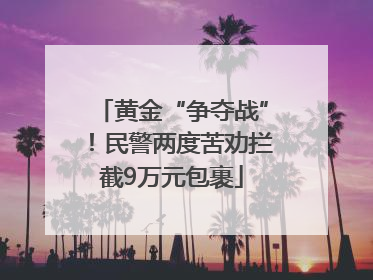 黄金“争夺战”！民警两度苦劝拦截9万元包裹