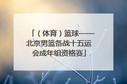 （体育）篮球——北京男篮备战十五运会成年组资格赛