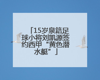15岁泉籍足球小将刘凯源签约西甲“黄色潜水艇”