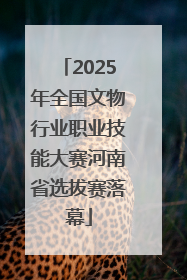 2025年全国文物行业职业技能大赛河南省选拔赛落幕