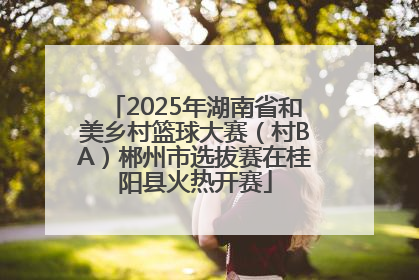2025年湖南省和美乡村篮球大赛（村BA）郴州市选拔赛在桂阳县火热开赛