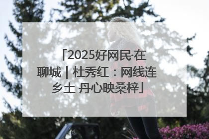 2025好网民·在聊城｜杜秀红：网线连乡土 丹心映桑梓