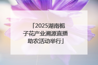 2025湖南栀子花产业溯源直播助农活动举行