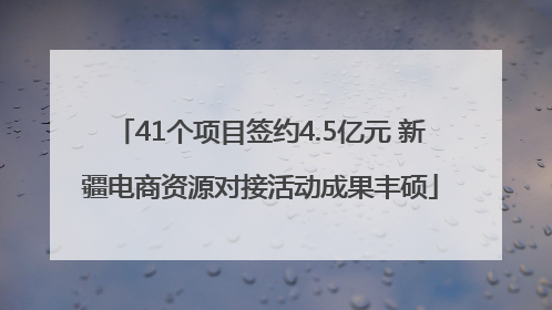 41个项目签约4.5亿元 新疆电商资源对接活动成果丰硕