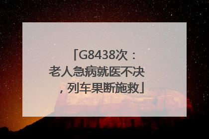 G8438次：老人急病就医不决，列车果断施救